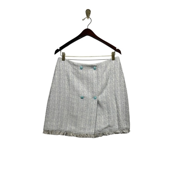 STAUD Fortuna Skirt Fog Gray White 12 - Picture 7 of 13